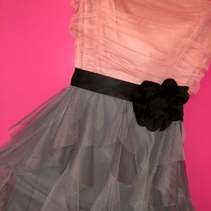 DEB Soft Pink and Grey Party Dress